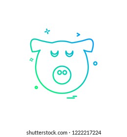 Pig icon design vector