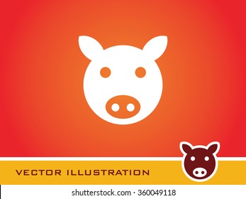 Pig icon. Eps-10.
