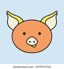Pig icon. Farm animal vector illustration. Agriculture sign. Graph symbol for your web site design, logo, app, UI. EPS10.