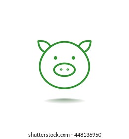 Pig icon Flat.