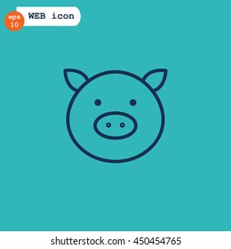  Pig icon Flat.