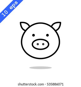  Pig icon Flat.