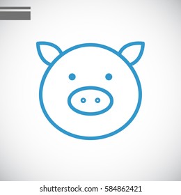  Pig icon Flat.