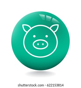  Pig icon Flat.