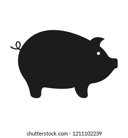Pig icon. Graphic template. Vector illustration