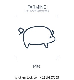 pig icon. high quality line pig icon on white background. from farming collection flat trendy vector pig symbol. use for web and mobile