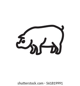 pig icon illustration isolated vector sign symbol