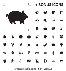 pig icon illustration isolated vector sign symbol