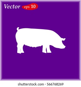 pig Icon isolated on background. Logo illustration