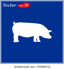 pig Icon isolated on background. Logo illustration