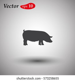 pig Icon isolated on background. Modern flat pictogram