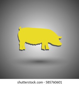 pig Icon isolated on background. Logo illustration