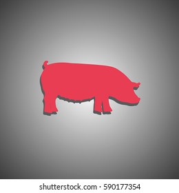 pig Icon isolated on background. Logo illustration