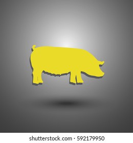 pig Icon isolated on background. Logo illustration