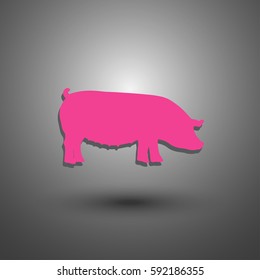 pig Icon isolated on background. Logo illustration