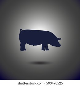 pig Icon isolated on background. Logo illustration