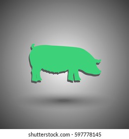 pig Icon isolated on background. Logo illustration