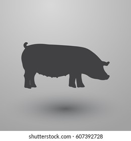 pig Icon isolated on background. Modern flat pictogram. Logo illustration