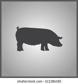pig Icon isolated on background. Modern flat pictogram. Logo illustration