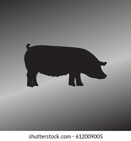 pig Icon isolated on background. Modern flat pictogram. Logo illustration