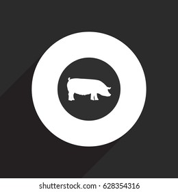 pig Icon isolated on background. Modern flat pictogram. Logo illustration