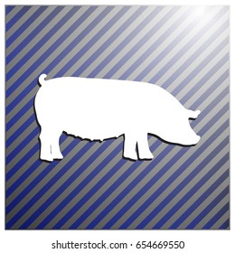 pig Icon isolated on background. Modern flat pictogram