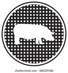 pig Icon isolated on background. Modern flat pictogram