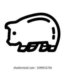 pig icon isolated sign symbol vector illustration - high quality black style vector icons
