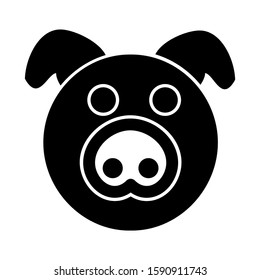 pig icon isolated sign symbol vector illustration - high quality black style vector icons
