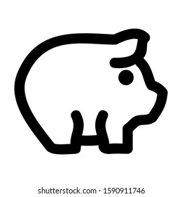 pig icon isolated sign symbol vector illustration - high quality black style vector icons
