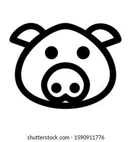 pig icon isolated sign symbol vector illustration - high quality black style vector icons
