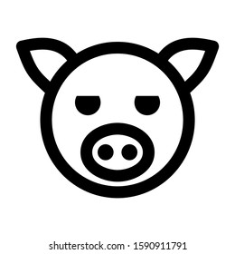 pig icon isolated sign symbol vector illustration - high quality black style vector icons
