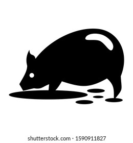 pig icon isolated sign symbol vector illustration - high quality black style vector icons
