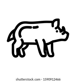 pig icon isolated sign symbol vector illustration - high quality black style vector icons
