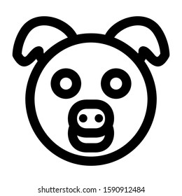 pig icon isolated sign symbol vector illustration - high quality black style vector icons
