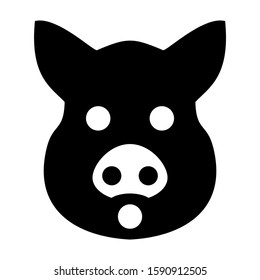 pig icon isolated sign symbol vector illustration - high quality black style vector icons
