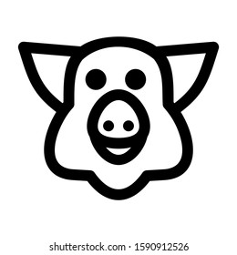 pig icon isolated sign symbol vector illustration - high quality black style vector icons
