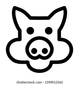 pig icon isolated sign symbol vector illustration - high quality black style vector icons
