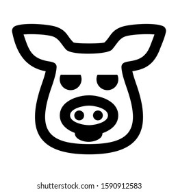 pig icon isolated sign symbol vector illustration - high quality black style vector icons
