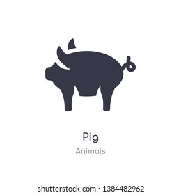 pig icon. isolated pig icon vector illustration from animals collection. editable sing symbol can be use for web site and mobile app