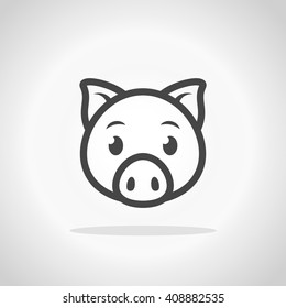 Pig Icon. Pig Logo