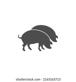 Pig icon logo design concept illustration template vector