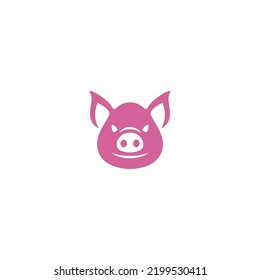Pig icon logo design illustration template