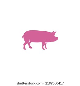 Pig icon logo design illustration template