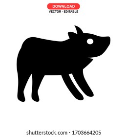 pig icon or logo isolated sign symbol vector illustration - high quality black style vector icons
