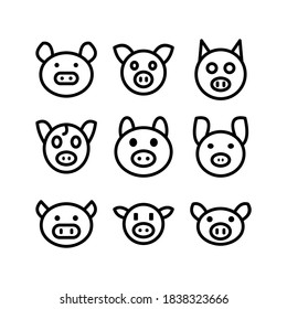 Pig icon or logo isolated sign symbol vector illustration - Collection of high quality black style vector icons
