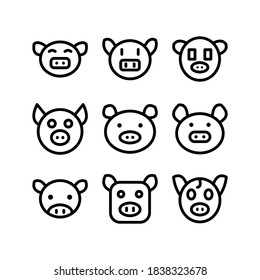 Pig icon or logo isolated sign symbol vector illustration - Collection of high quality black style vector icons
