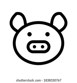 Pig icon or logo isolated sign symbol vector illustration - high quality black style vector icons
