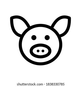 Pig icon or logo isolated sign symbol vector illustration - high quality black style vector icons
