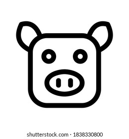 Pig icon or logo isolated sign symbol vector illustration - high quality black style vector icons
